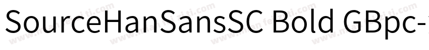 SourceHanSansSC Bold GBpc字体转换